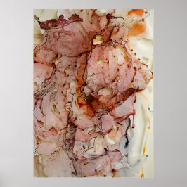 Vintage Rosa Vattenfärg Poster