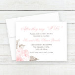 Vintage Rosa Watercolor Ro efter att de sagt att j Inbjudningar<br><div class="desc">Elegant "När de säger att jag gör" bröllop brunch inbjudningsdesign. Anpassa texten för  rosa och grått anpassningsbar-pewter.</div>