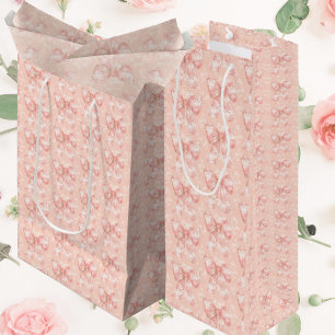 Vintage rosafärgad blommig Toile-smycken Dekoupage