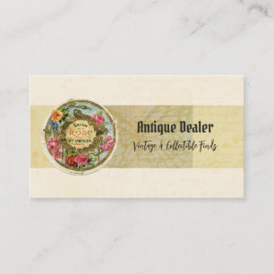 Vintage Rose Antikhandlare Visitkort