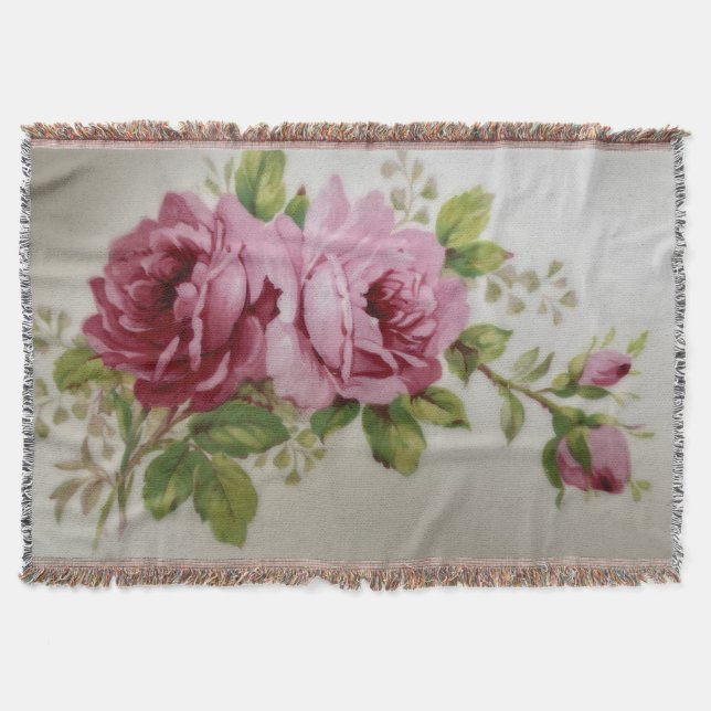Vintage Rose Elegance  Filt (Framsidan)