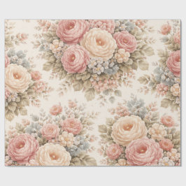 Vintage Rose Floral Pattern | Elegant Pastel  Presentpapper