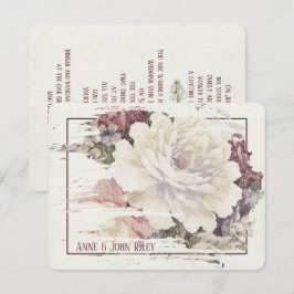 Vintage Rose gobeläng textur Inbjudningar