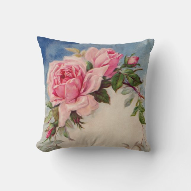Vintage Rose Kuddinkast Kudde (Framsida)