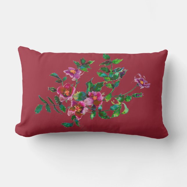 Vintage Rose - marsala Lumbarkudde (Framsida)