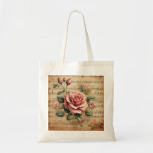 Vintage Rose & Notblad – Bomullstaska