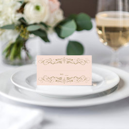 Vintage Rosé och Antik Guld Bröllop Placeringskort
