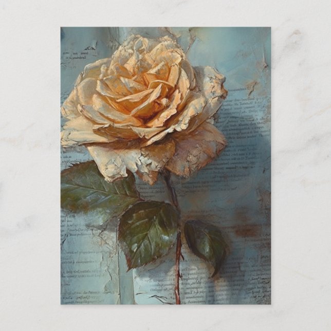 Vintage Rose Postkort Vykort (Framsida)