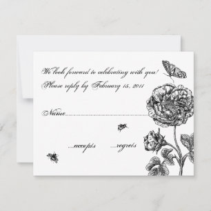 Vintage Rose RSVP OSA Kort