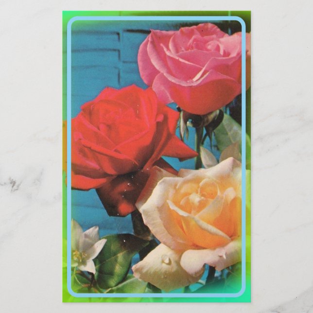 Vintage Rose Stationery Brevpapper (Framsida)