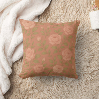 Vintage Rose Throw Pillow Kudde