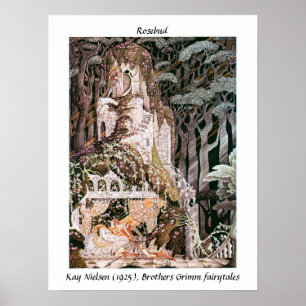 Vintage-Rosenknopp-illustration Kay Nielsen Poster