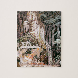 Vintage-Rosenknopp-illustration Kay Nielsen Pussel