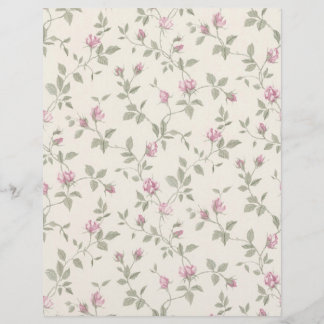 Vintage Rosenknopp Papper om elfenbensföremål och