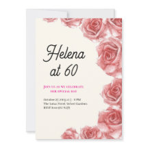 Vintage Roses 60-årsfirande Inbjudan
