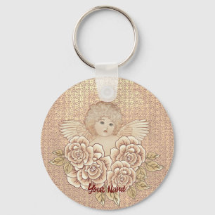 Vintage Roses Kerub Engel Nyckelring