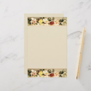 Vintage Roses Personlig Brevpapper
