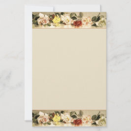 Vintage Roses Personlig Brevpapper