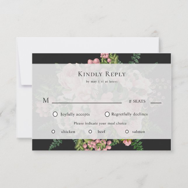 Vintage roses romantic OSA kort (Framsida)