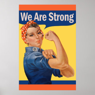 Vintage Rosie, Riveter Feminism Poster