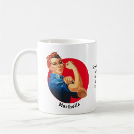 VINTAGE ROSIE RIVETER PERSONLIG KAFFEMUGG