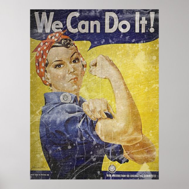 Vintage Rosie The Riveter Poster (Framsidan)