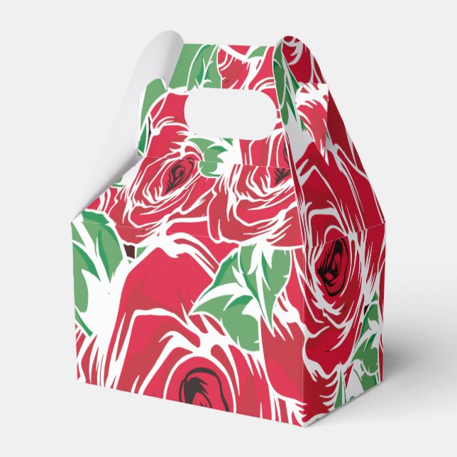 Vintage Rosmönster Elegant Blommig Design Presentaskar (Framsidan Sidan)