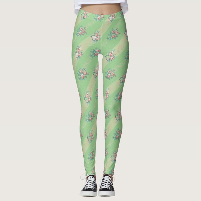 Vintage Rosmönster - Leggings (Framsida)