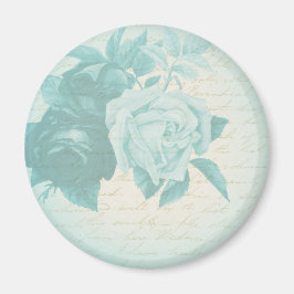 Vintage rosor blomstergirlly elegant magnet