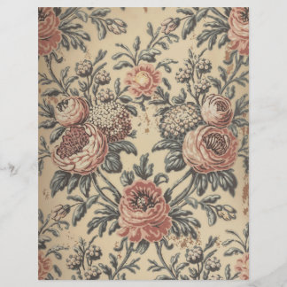 Vintage rosor shabby chic scrapbookpapper