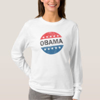 Vintage röstar Obama 2012 knäppas kvinna skjorta