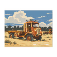 Vintage rostig lastbil Sturt Stony Desert