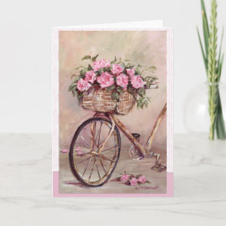 Vintage Rosy Bike Kort