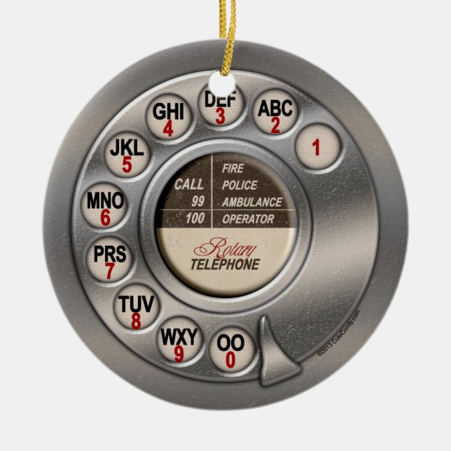 Vintage Roterande Mobil Julgransprydnad Keramik (Framsidan)