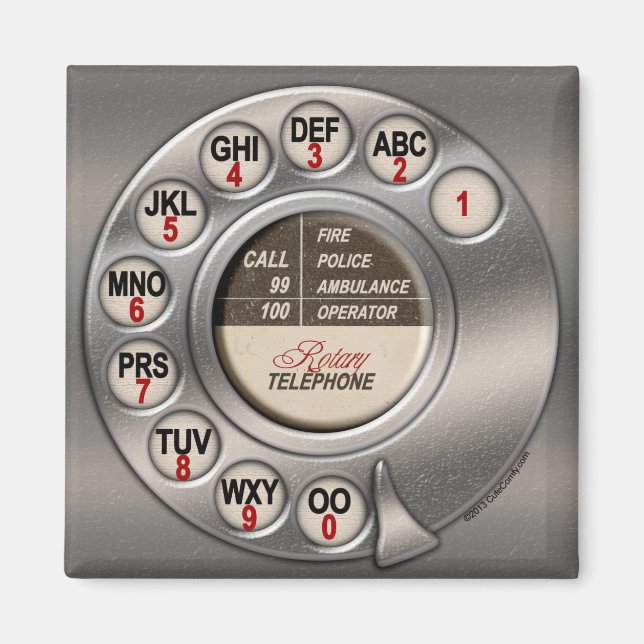 Vintage Roterande Mobil Magnet (Framsidan)