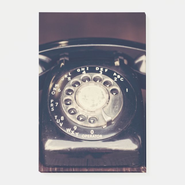 Vintage Roterande Mobil Post-it Block (Framsida)