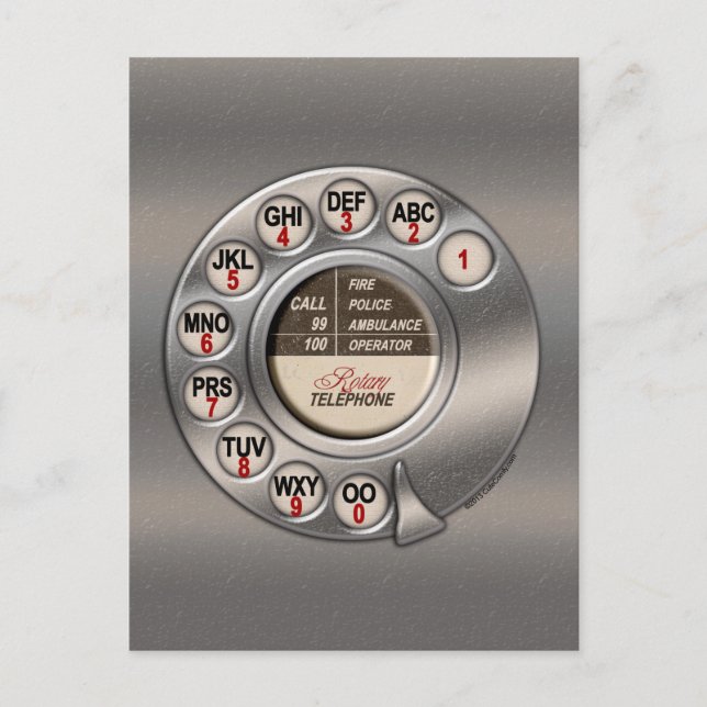 Vintage Roterande Mobil Vykort (Framsida)