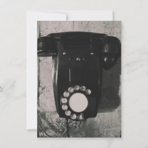 Vintage roterande telefon fotografiskt tryck. inbjudningar
