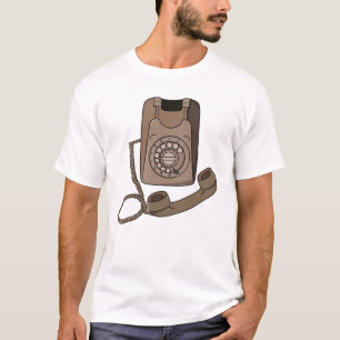 Vintage roterande telefon t shirt