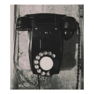 Vintage Roterande telefonavtryck. Fototryck