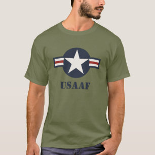 Vintage Rött vitt blått USAAF Insignia Star Pub T Shirt