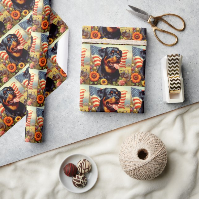 Vintage Rottweiler-målning Presentpapper (Hantverk)