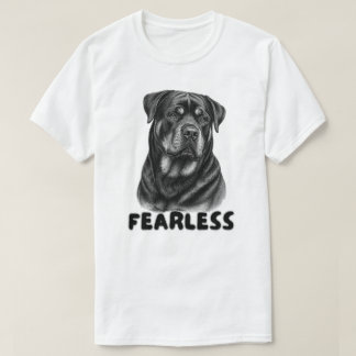 Vintage Rottweiler Oförskräckt Porträtt Design T Shirt