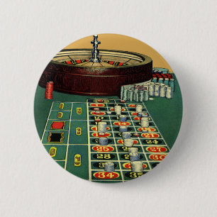 Vintage Roulette Bord Casino Game, Gambling Chip Knapp