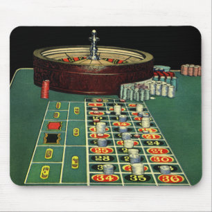 Vintage Roulette Bord Casino Game, Gambling Chip Musmatta