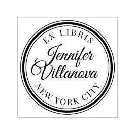 Vintage Round Ram Ex Libris Bibliotek Namn Frimärk Självfärgande Stämpel