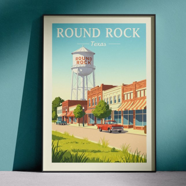 Vintage Round Rock Texas Poster (Skapare uppladdad)