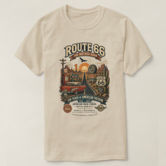 Vintage Route 66 100-årsjubileum T Shirt