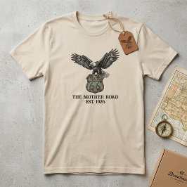 Vintage Route 66 Amerikansk Havsörn T Shirt