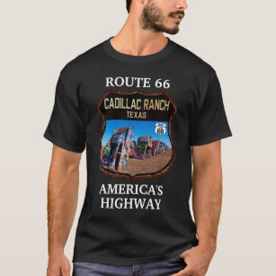 Vintage Route 66 Cadillac Ranch America's Highway T Shirt